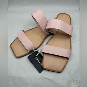 Forever 21 pale pink slides sandals. Size 9